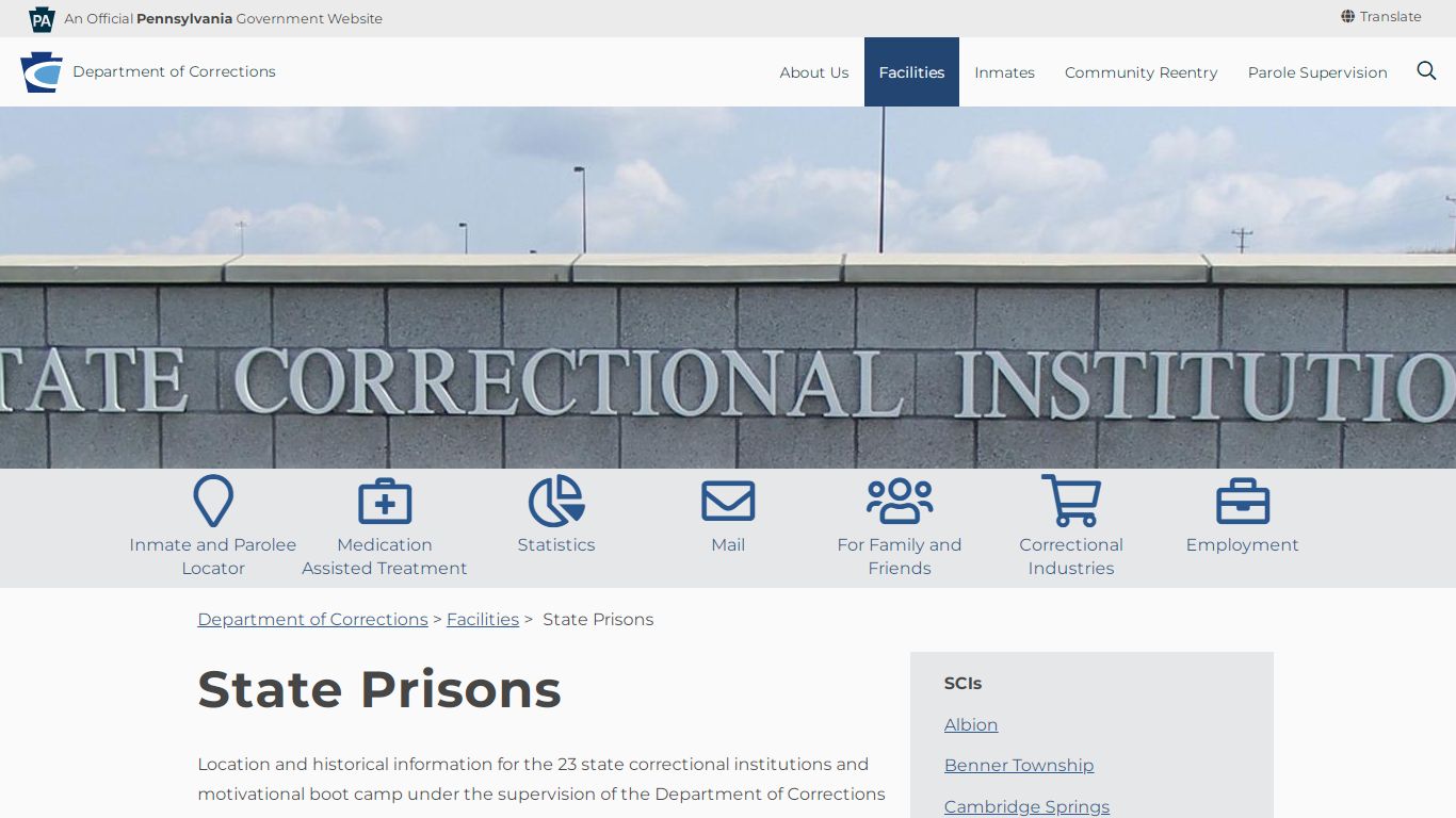 State Prisons - Department of Corrections